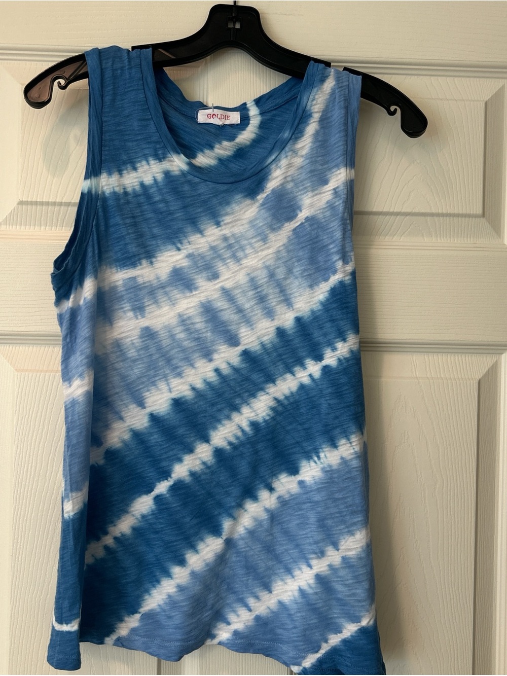 Goldie Blue & White Tie-Dye Tank